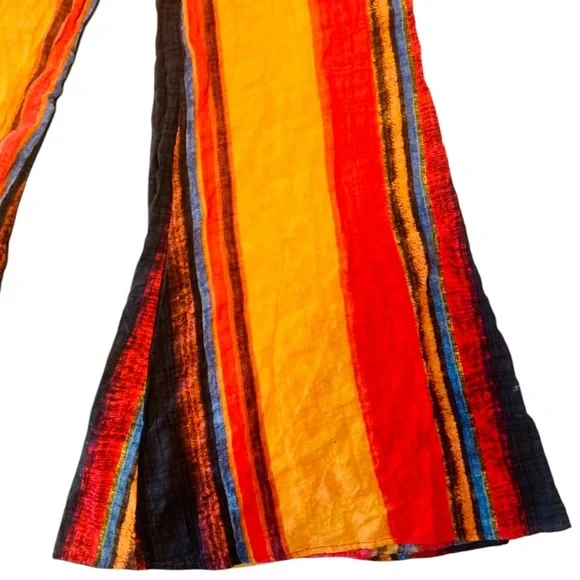 Striped Multicolor Wide-Leg Pants - Picture 4 of 6